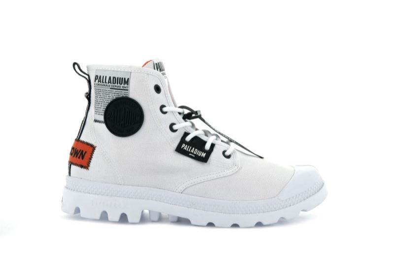 Palladium Pampa Lite Overlab Vandrestøvler Dame Hvide | DK-095002