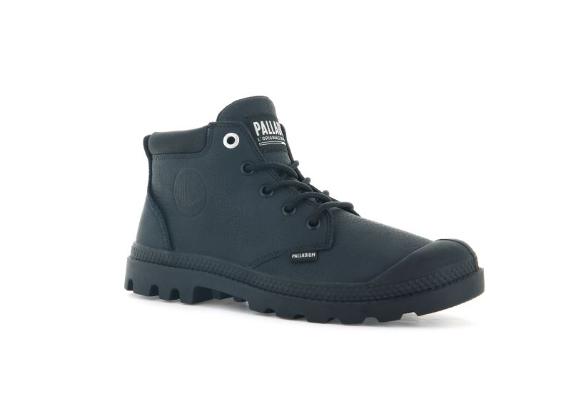 Palladium Pampa Low Cuff Sl Støvler Dame Sort Sort | DK-659525