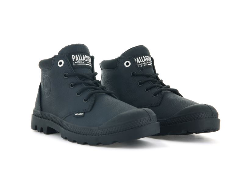 Palladium Pampa Low Cuff Sl Støvler Dame Sort Sort | DK-659525