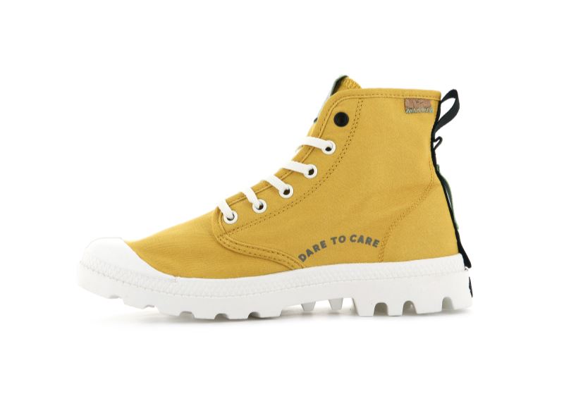 Palladium Pampa Organic Metro Støvler Dame Sennep | DK-768764