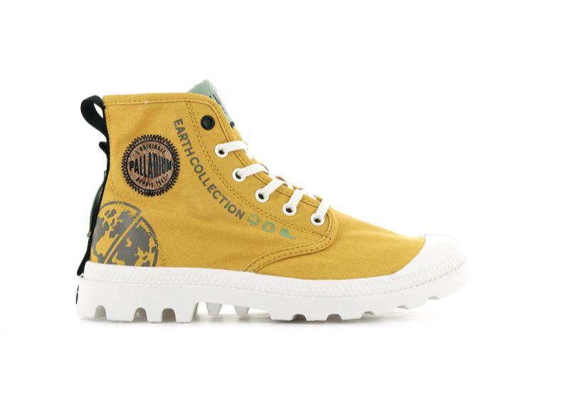 Palladium Pampa Organic Metro Støvler Dame Sennep | DK-768764