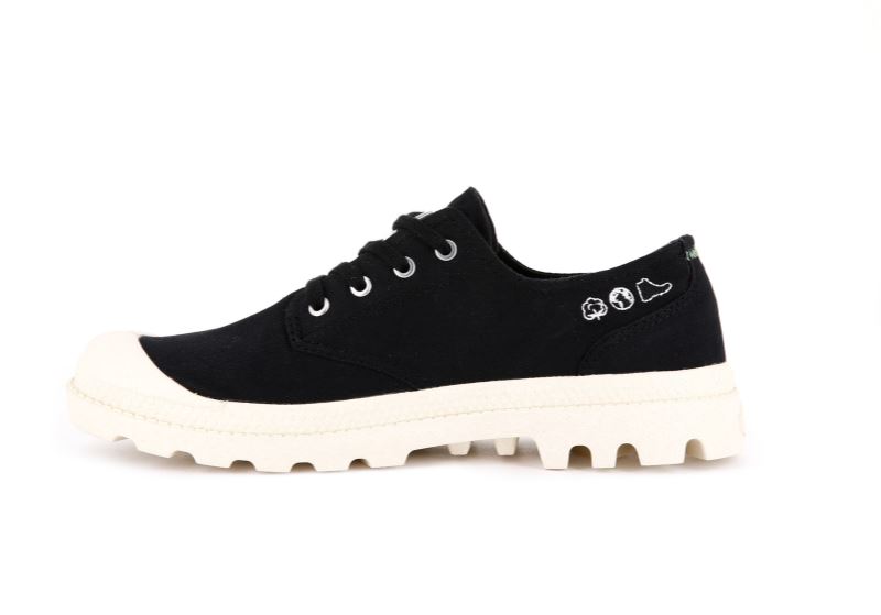 Palladium Pampa Oxford Organic Ii Platform Sko Herre Sort | DK-288599