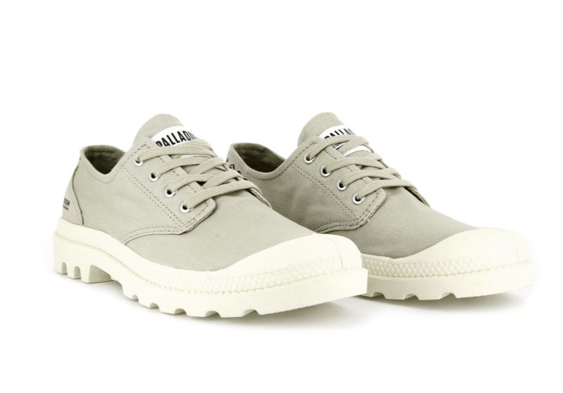 Palladium Pampa Oxford Organic Ii Platform Sko Herre Lysegrøn | DK-993990