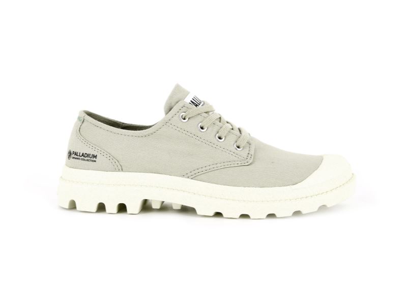 Palladium Pampa Oxford Organic Ii Platform Sko Herre Lysegrøn | DK-993990