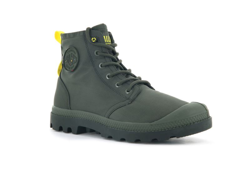 Palladium Pampa Recycle Vandtætte+ 2 Vandtætte Støvler Herre Mørkeolivengrøn | DK-717798