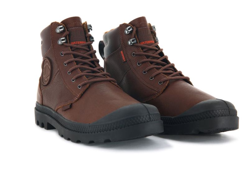 Palladium Pampa Shield Wp+ Lth Støvler Dame Brune | DK-214057