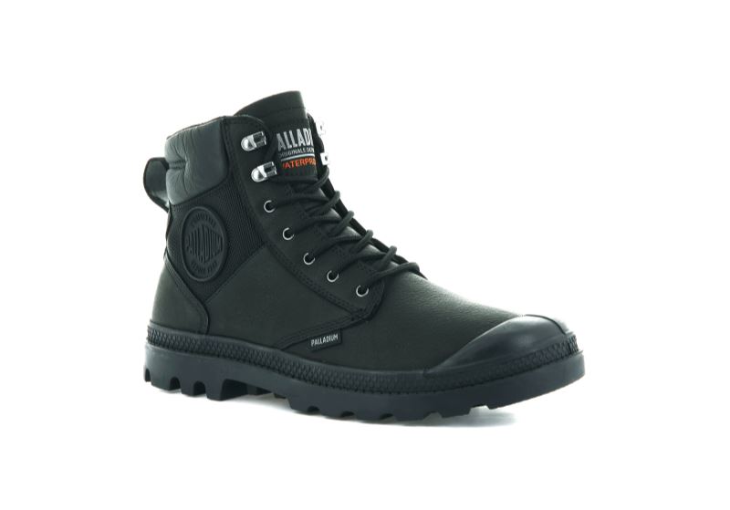 Palladium Pampa Shield Wp+ Lth Støvler Dame Sort Sort | DK-618552