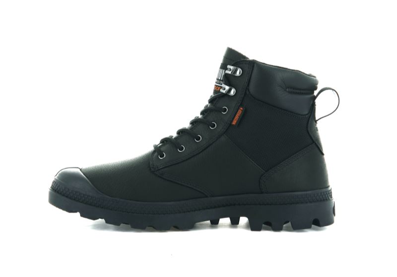 Palladium Pampa Shield Wp+ Lth Støvler Dame Sort Sort | DK-618552