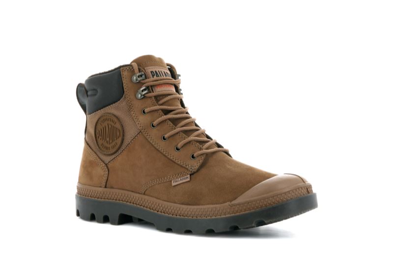 Palladium Pampa Shield Wp+ Lux Støvler Dame Brune | DK-241938