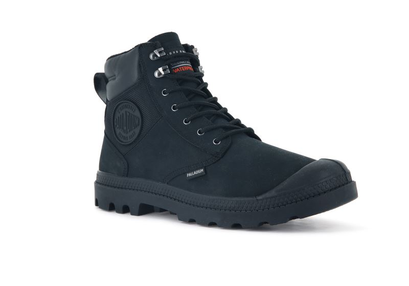 Palladium Pampa Shield Wp+ Lux Støvler Dame Sort Sort | DK-786329