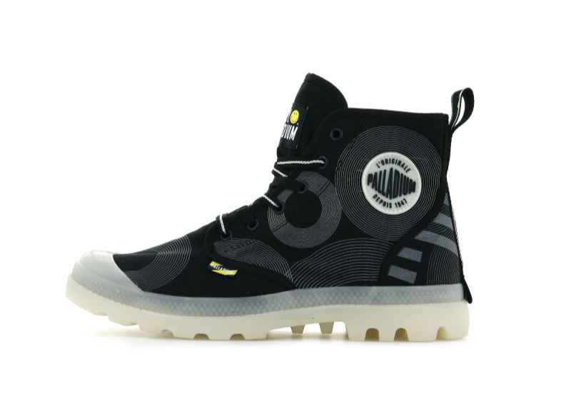 Palladium Pampa Smiley Gitd Støvler Dame Sort | DK-506827