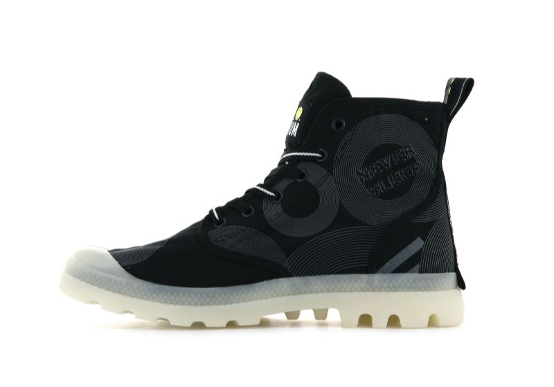 Palladium Pampa Smiley Gitd Støvler Dame Sort | DK-506827