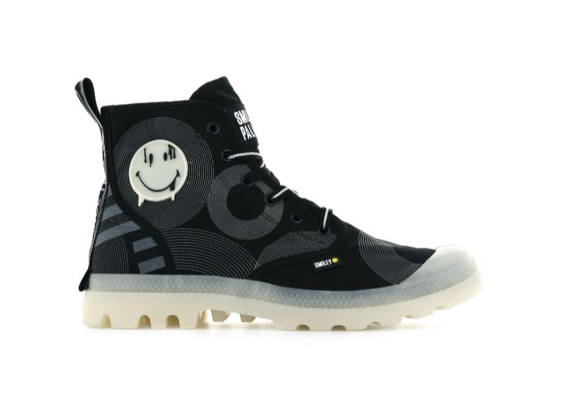 Palladium Pampa Smiley Gitd Støvler Dame Sort | DK-506827