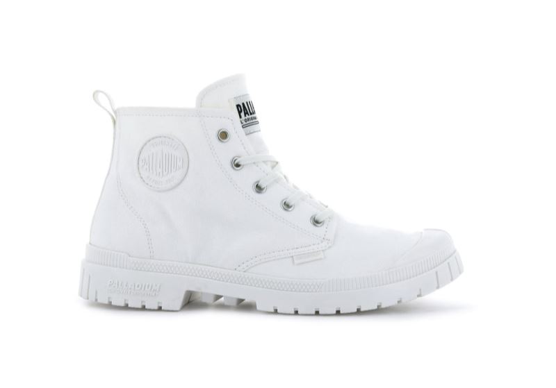 Palladium Pampa Sp20 Hi Canvas Støvler Herre Hvide | DK-109552