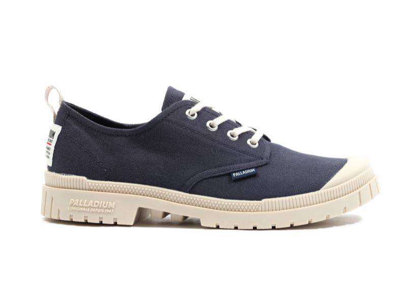 Palladium Pampa Sp20 Low Canvas Oxford Sko Herre Indigo | DK-750773