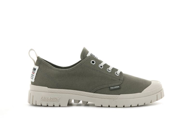 Palladium Pampa Sp20 Low Canvas Oxford Sko Herre Grøn | DK-910548