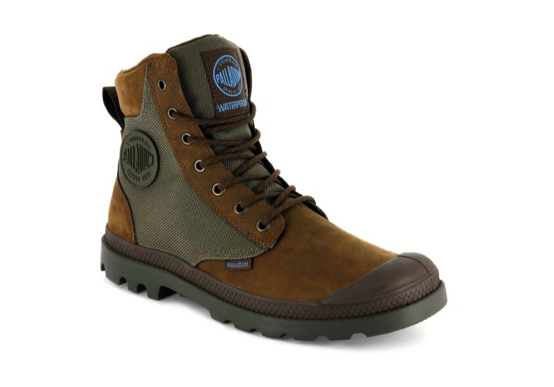 Palladium Pampa Sports Cuff Wpn Vinterstøvler Herre Brune Olivengrøn | DK-201224