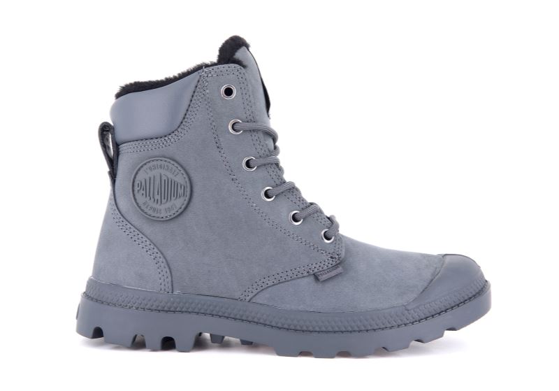 Palladium Pampa Sports Cuff Wps Vinterstøvler Dame Mørkegrå | DK-780205