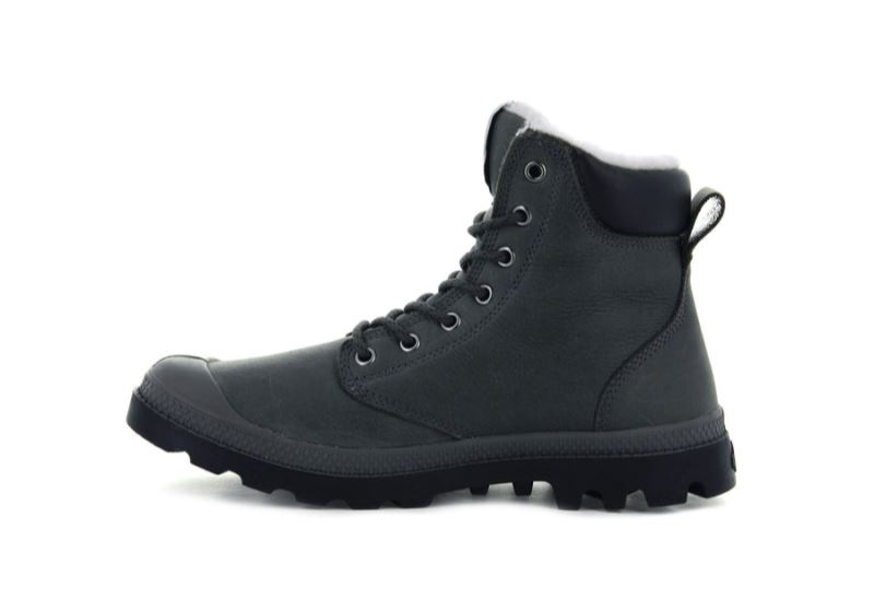 Palladium Pampa Sports Cuff Wps Vinterstøvler Dame Mørkegrå | DK-951178