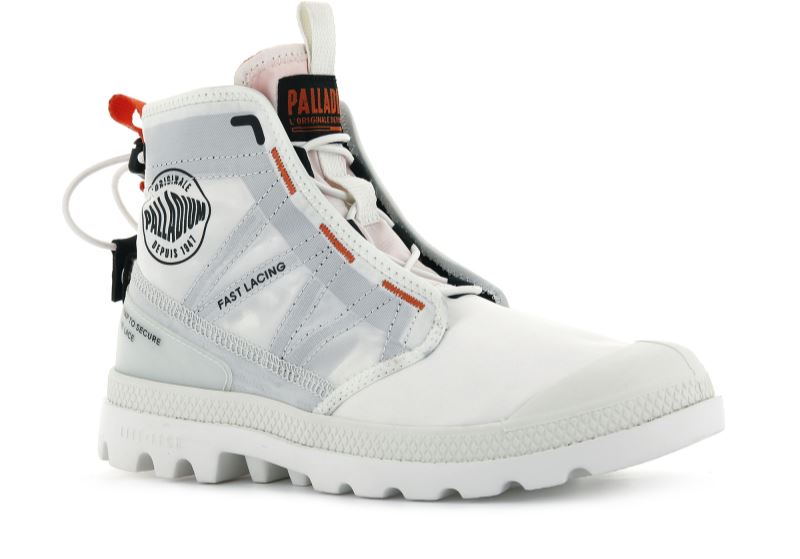 Palladium Pampa Travel Lite Vandrestøvler Herre Hvide | DK-042393