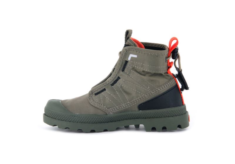 Palladium Pampa Travel Støvler Børn Grøn | DK-068262