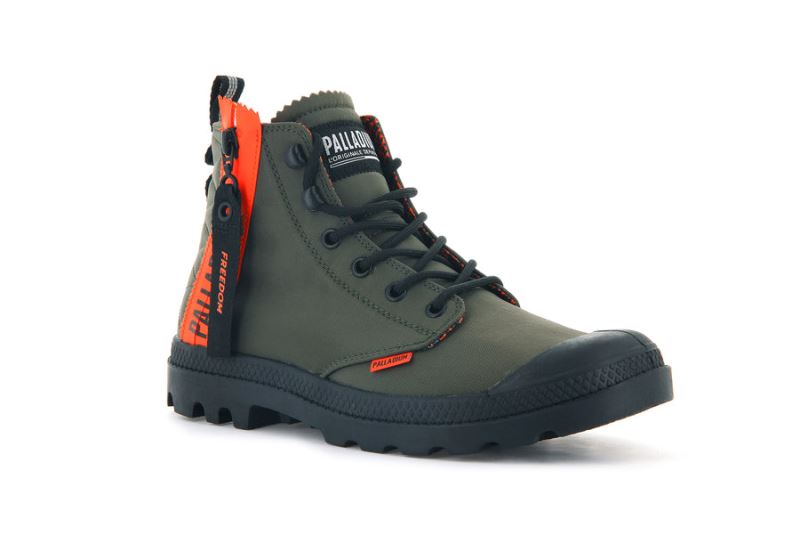 Palladium Pampa Unlocked Støvler Herre Mørkeolivengrøn | DK-591920