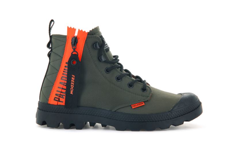 Palladium Pampa Unlocked Støvler Herre Mørkeolivengrøn | DK-591920