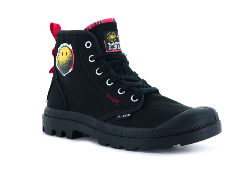 Palladium Pampa X Smiley 1970 Støvler Herre Sort | DK-848283