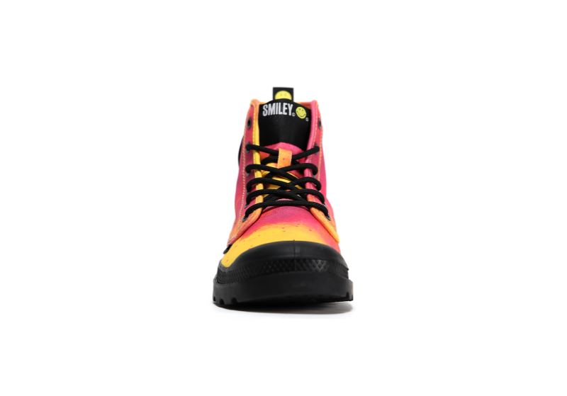 Palladium Pampa X Smiley 50 Støvler Dame Gul Lyserød Orange | DK-222776