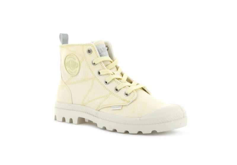 Palladium Pampa Zip Desertwash Støvler Dame Gul | DK-235601