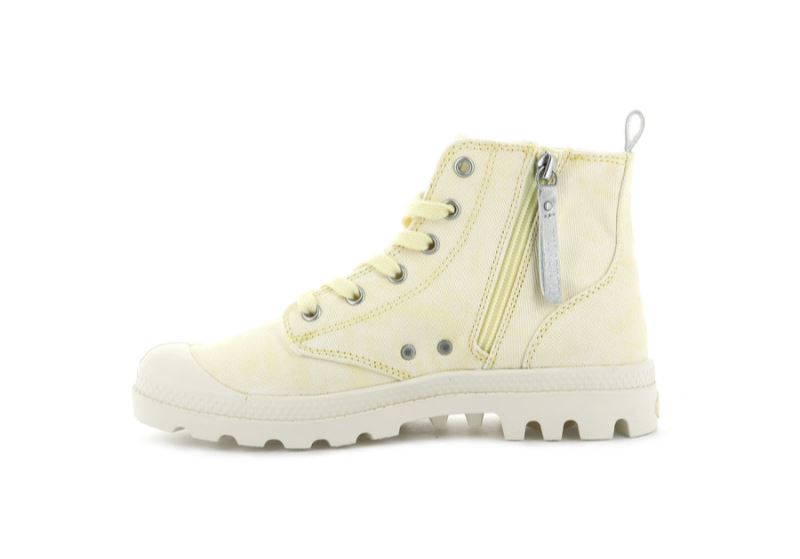 Palladium Pampa Zip Desertwash Støvler Dame Gul | DK-235601