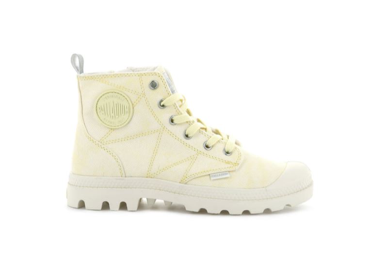 Palladium Pampa Zip Desertwash Støvler Dame Gul | DK-235601