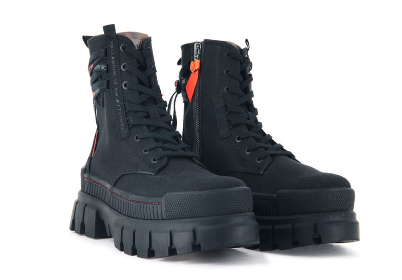 Palladium Revolt Boot Tx Platform Støvler Dame Sort Sort | DK-917642