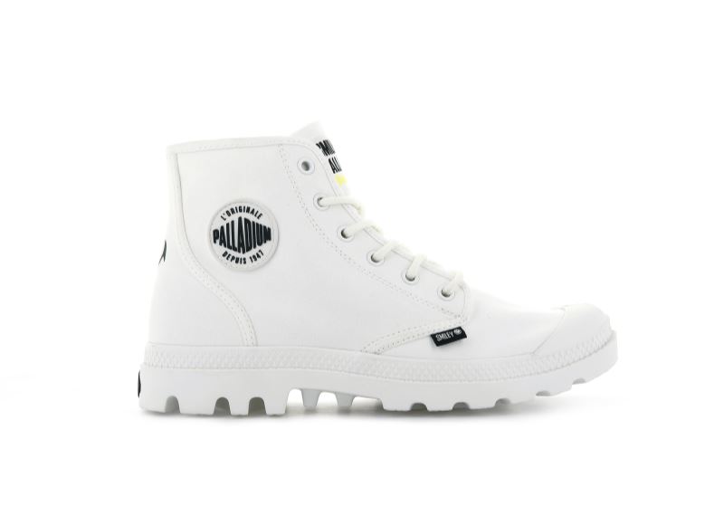 Palladium Smiley ® Pampa Hi Be Kind Vandrestøvler Herre Hvide | DK-135038