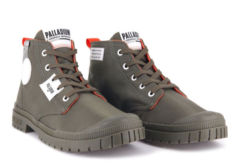 Palladium Sp20 Overlab Vandrestøvler Dame Mørkeolivengrøn | DK-627870