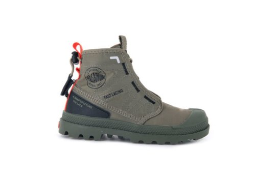 Palladium Pampa Travel Støvler Børn Grøn | DK-068262