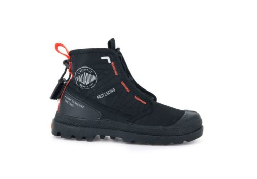 Palladium Pampa Travel Støvler Børn Sort Sort | DK-542781